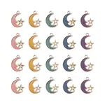 100pcs 5 Color Alloy Enamel Pendants