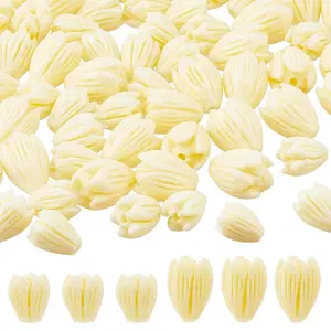 120Pcs 2 Styles Dyed Synthetic Coral Beads