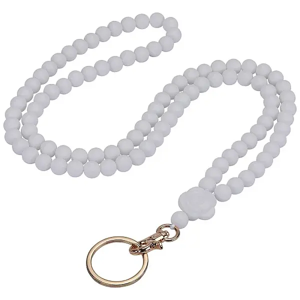 Rose Silicone ID Card Neck Strap Card Holder