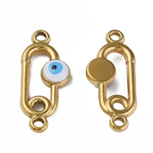 304 Stainless Steel Enamel Connector Charms
