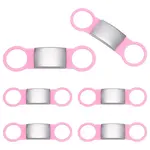 6Pcs Silicone & Stainless Steel Stamping Blank Tag