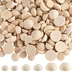 200Pcs Unfinished Natural Wood Cabochons