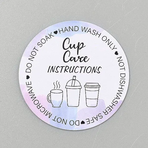 Flat Round with Cup Pattern Paper Display Cards