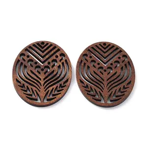 Walnut Wood Laser Cut Pendants
