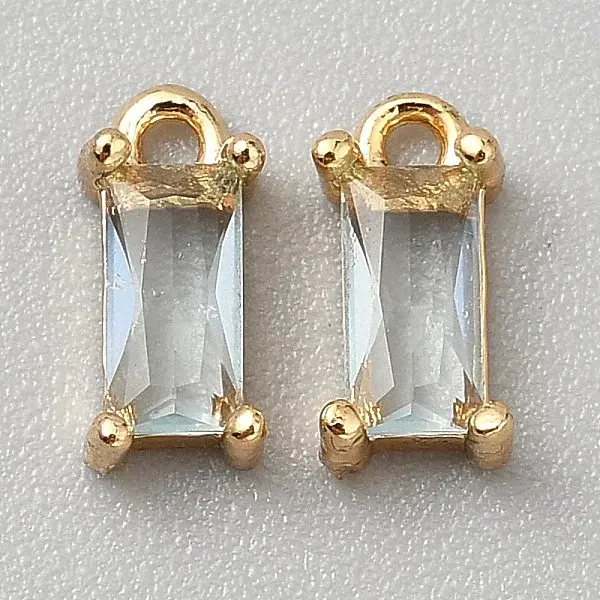 Golden Plated Brass Cubic Zirconia Charms