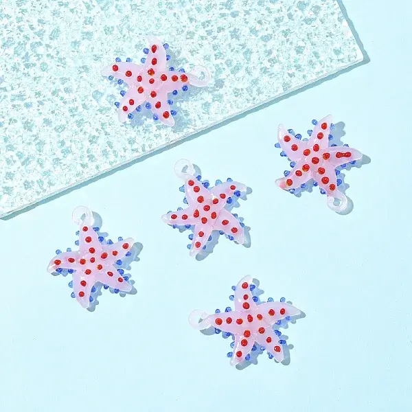 5Pcs Handmade Lampwork Pendants