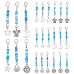 24Pcs 6 Styles Alloy Pendant Decorations
