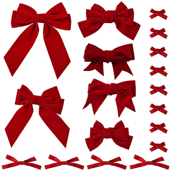 8 Styles Cloth Plush Bowknot Alligator Hair Clips