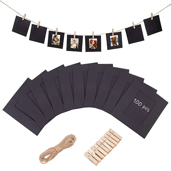 10Pcs Rectangle Paper Wall Hanging Photo Frame