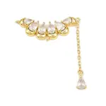 Brass Micro Pave Clear Cubic Zirconia Chandelier Component Links