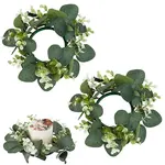 Spun Silk Cloth with PE Plastic Garland for Candle