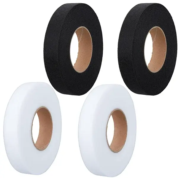 4 Rolls 2 Colors Double-sided Fabric Fusing Tape Adhesive Hem Tape