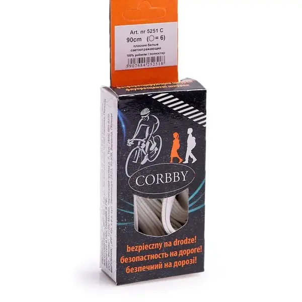 CORBBY Fluorescenční šňůrky bílé