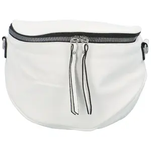 Módní dámská koženková ledvinka/crossbody André, bílá