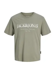 Jack & Jones Junior Tričko 'JJDEVIN DAYTONA'  olivová