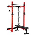 HMS Multifunkční skládací posilovací stojan - Power Rack KLT34 červený