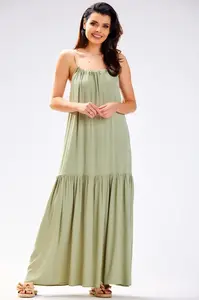 Awama Woman's Dress A582 Green