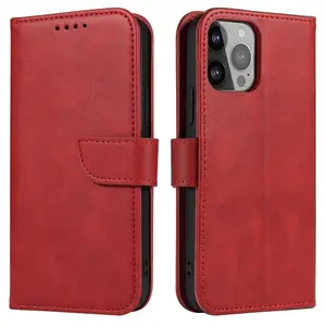 MG Magnet knižkové puzdro na iPhone 15 Pro Max, červené