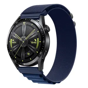 BStrap Nylon Loop remienok na Huawei Watch GT2 Pro, navy blue