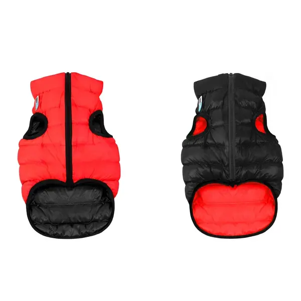 Teplá vesta pre psa AiryVest červeno čierna, Veľkosť: M40