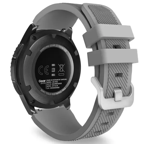 BStrap Silicone Sport remienok na Xiaomi Haylou Solar LS05, gray