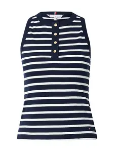 TOMMY HILFIGER Top  modrá / biela
