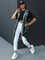 Dámská pikovaná vesta MERIS tmavě zelená