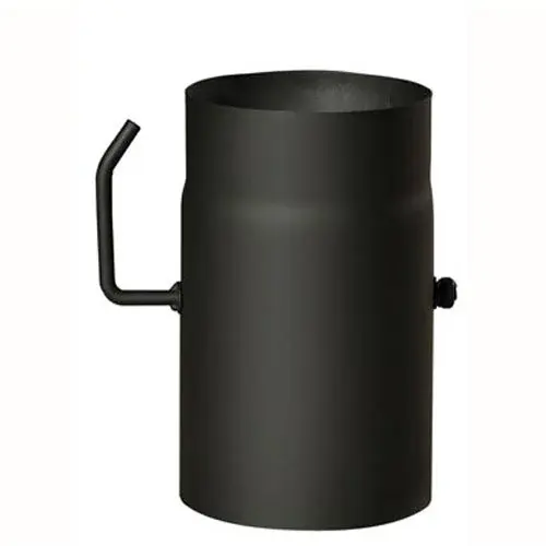 Roura kouřová s klapkou 160 mm/25 cm, silnostěnné 1,5 mm, černá MA654443