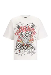 Ed Hardy Tričko 'Gothic Blitzadler'  biela