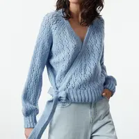 Trendyol Blue Soft Texture Openwork/Hole Detailed Knitwear Sweater