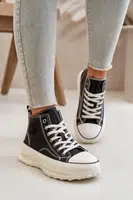 BIG STAR SHOES Zateplené Dámské Tenisky Na Platformě Eko Kůže Big Star