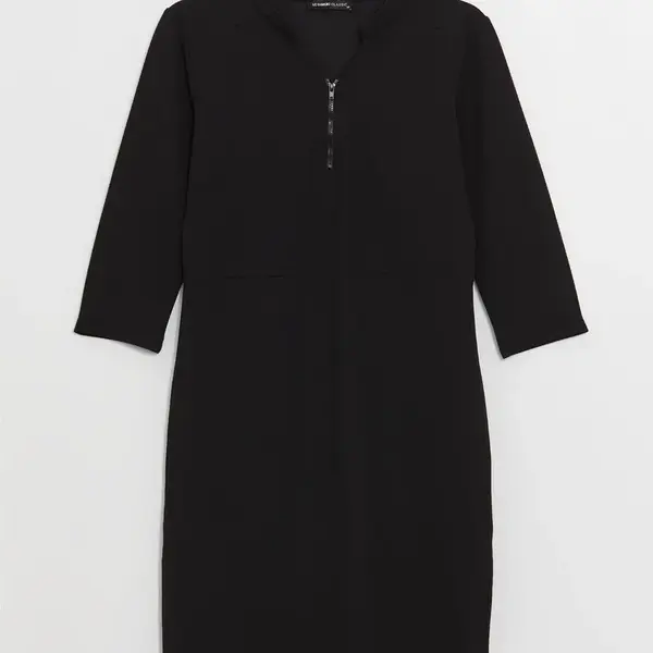 LC Waikiki Scoop Neck Straight Dámské šaty s dlouhým rukávem