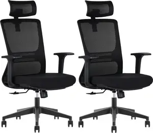 LTC 2PACK Ergonomická kancelářská židle ARTEMIS černá (2 ks)
