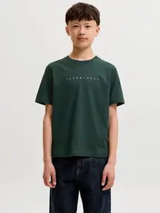 Jack & Jones Junior Tričko 'JJEStar'  tmavozelená