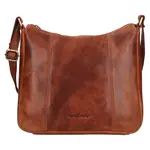 Dámska kožená crossbody kabelka SendiDesign Betty - koňak