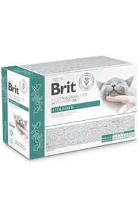 Brit Vd Cat Pouch Fillets In Gravy Sterilised 12x85g