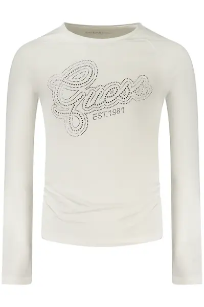 GUESS JEANS triko s dlouhým rukávem pro dívky, bílé