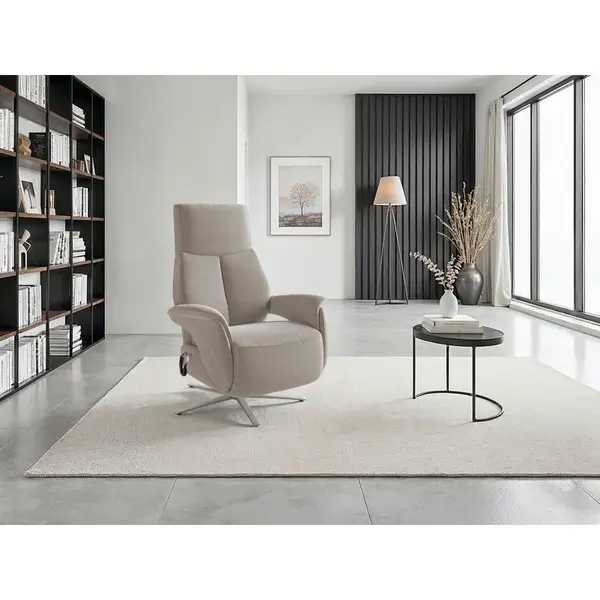 Sit & More RELAXAČNÍ KŘESLO, textil, šedohnědá