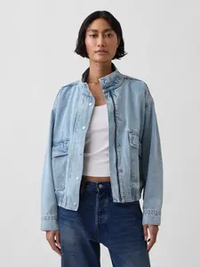 Dámská denimová oversize bomber bunda GAP