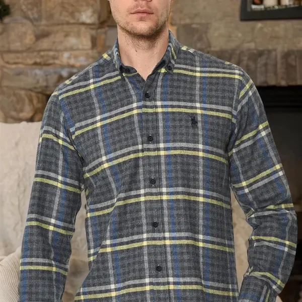 G700 DEWBERRY MEN'S SHIRT-PLAIN NAVY BLUE