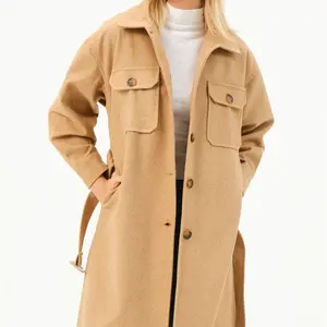 Z6777 DEWBERRY WOMEN'S COAT-CAMEL