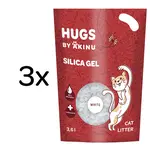 Akinu HUGS by Akinu Silika gel bílý stelivo pro kočky 3 x 3,6 l