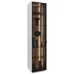 Dieter Knoll VITRÍNA, dub, bílá, 45,8/198,6/40 cm