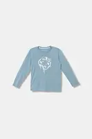 Dětské bavlněné tričko s dlouhým rukávem Guess
