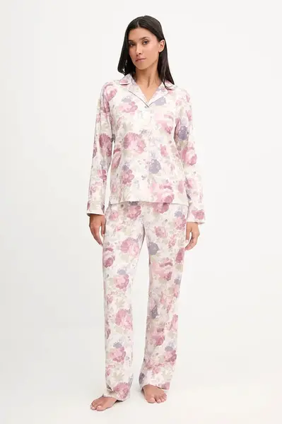 Pyžamo Lauren Ralph Lauren dámské, růžová barva, ILN92449