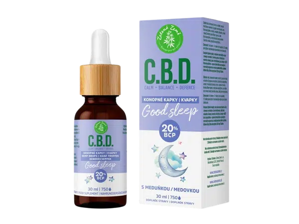 ZELENÁ ZEMĚ C.B.D. Konopné kapky s BCP Good sleep 30 ml