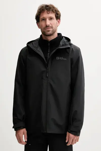 Outdoorová bunda Jack Wolfskin Taubenberg 3in1 oranžová barva