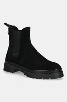 Semišové kotníkové boty Gant Aligrey dámské, černá barva, na platformě, 31553157