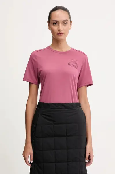 Sportovní triko Jack Wolfskin Vonnan Graphic oranžová barva, A63953