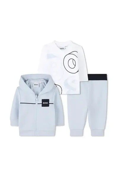 Kojenecká tepláková souprava BOSS modrá barva, J52527